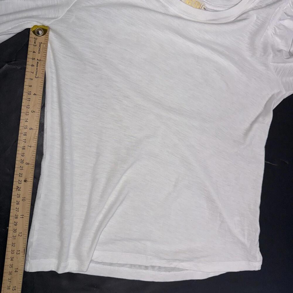 Anthropologie Nation LTD Puff Sleeve Quiet Luxury Minimalist Cotton Blouse Small - Picture 13 of 14